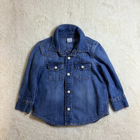 Old Navy Denim shirt 12-18 mos Customizable - Picture 2 of 8
